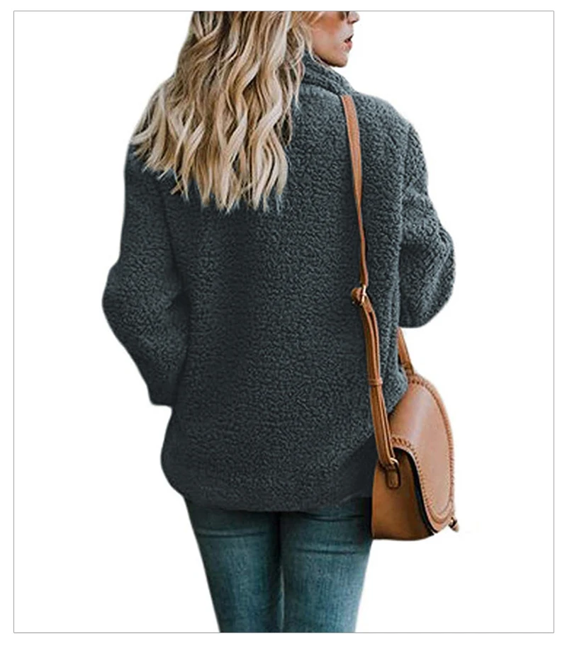 Warm Winter Coat Women Faux Fur Fleece Jacket Casual Woman Long Sleeve Overcoat Fourrure Femme 2018 Plus Size Coats And Jackets (8)