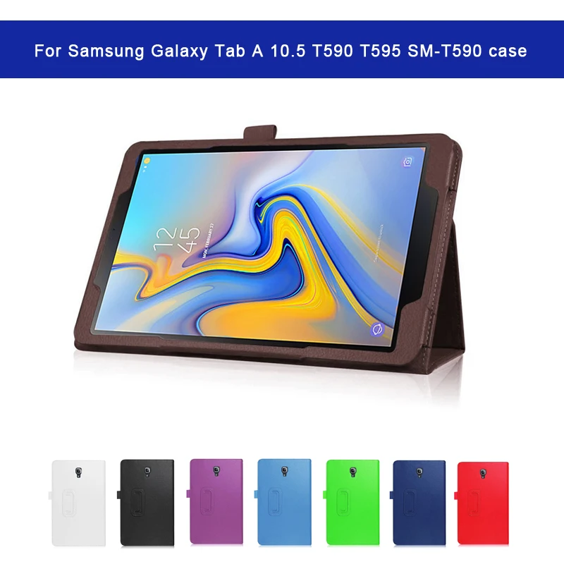 

Tablet Case For Samsung Galaxy Tab A 10.5 T590 T595 SM-T590 Cover Leather Folding Stand Flip Cover 10.5 inch Protective Shell