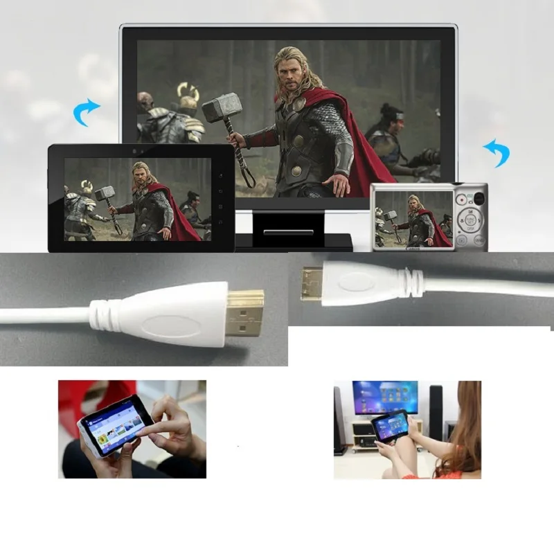 Высококачественный Кабель HDMI в 1 фута 0 3 м 5 2 4 В/2 В с разъемом C и золотым покрытием