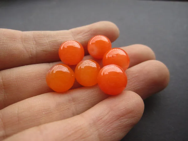 4 мм 6 мм 8 мм 10 мм стеклянные бусины Круглые просто оранжевого цвета для изготовления ювелирных изделий