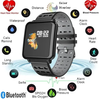 

Teamyo Smart Wristband SmartWatch Heart Rate Blood Pressure oxygen monitor Smartwatch Outdoor Sport Bluetooth Smart Bracelet