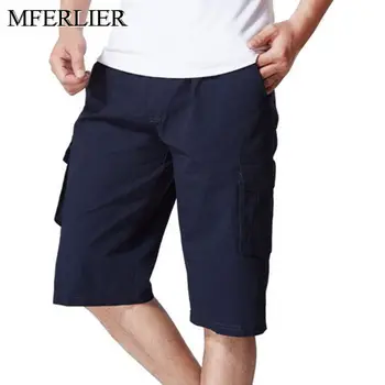 

Summer shorts men 4XL 5XL Waist 116cm Plus size cotton Elastic Waist large size men shorts 4 colors