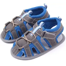 Для маленьких мальчиков обувь Summer Infant для маленьких мальчиков мягкие Нескользящие ботинки малыша Prewalker
