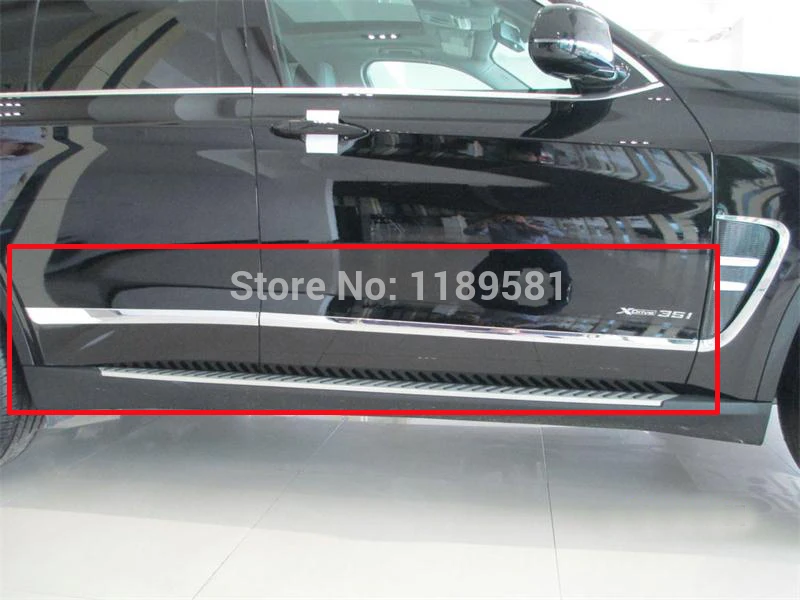 For BMW X5 2014 2015 2016 ABS Chrome Side Door Body Molding Moulding
