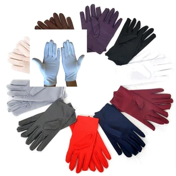 

8 Colors Cheap Women Wrist Plain Performance Short Gloves White Manner Ceremonial Gloves Manner Gloves For Lady