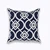 Home Decor Embroidered Cushion Cover Navy/White Pillowcase Canvas Cotton Square Embroidery Pillow Cover 45x45cm 12