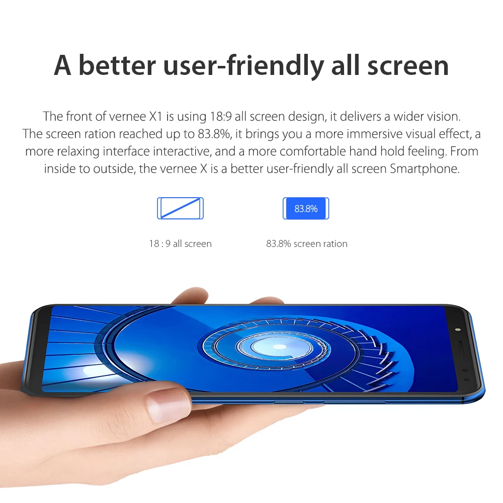 Best Vernee X1 4G 6200mAh Face ID Smartphone 6GB RAM 64GB ROM Helio P23 MTK6763 Android 7.1 16+5MP 13MP+5MP 4-Cam Fingerprint 6