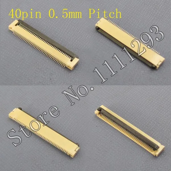 10pcs/lot FPC FFC flat cable connector socket 40pin 0.5mm Pitch for LCD screen Laptop DVD GPS PDA interface | Обустройство дома