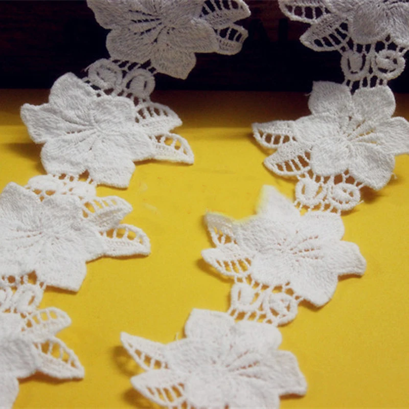 

10 yard 5cm 1.57" wide ivory cotton lace trim ribbon 1025020L4K826 free ship