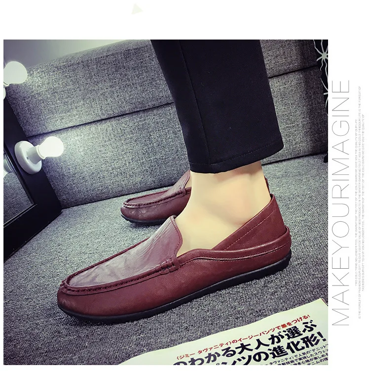 Size 36-44- Men's Shoes- Fashion Brand Men's Love Shoes- Spring Autumn- Soft Shoes Men's Leather -Walking Shoes- Leisure Driving Men's Flats (27)