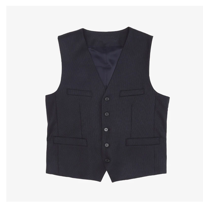 Black Mens Suit Vest Male Waistcoat Slim Fit for Men Suit Waistcoat