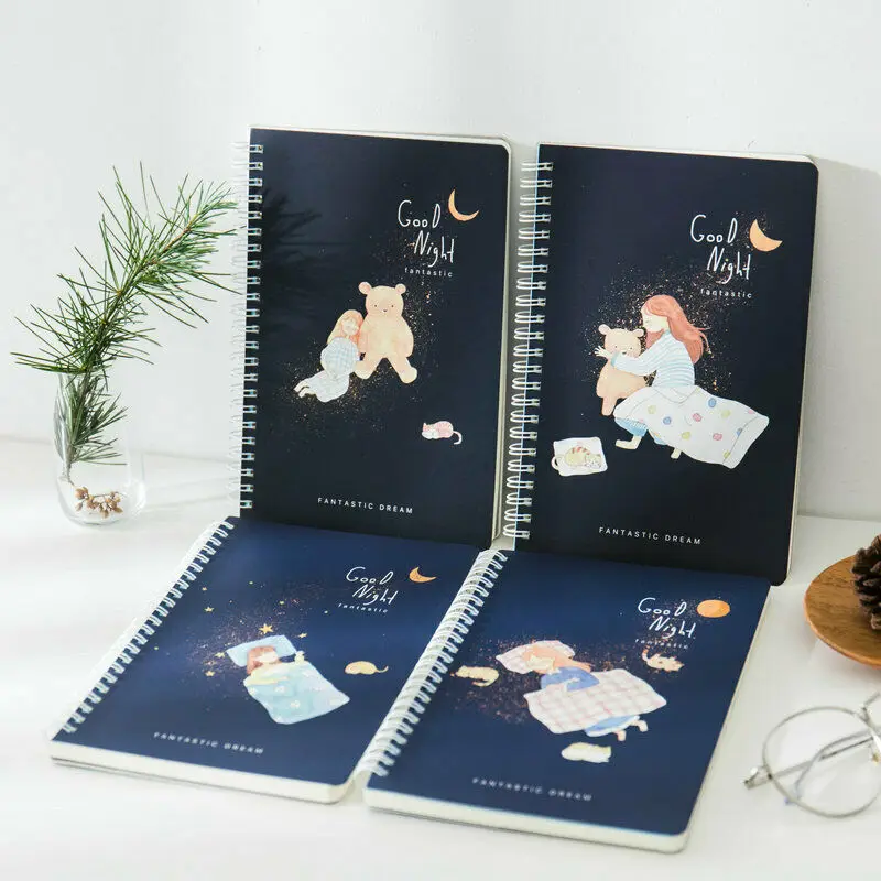 

A5 Good Night Side Flip Coil Creative Student Notebook Small Fresh Notebook