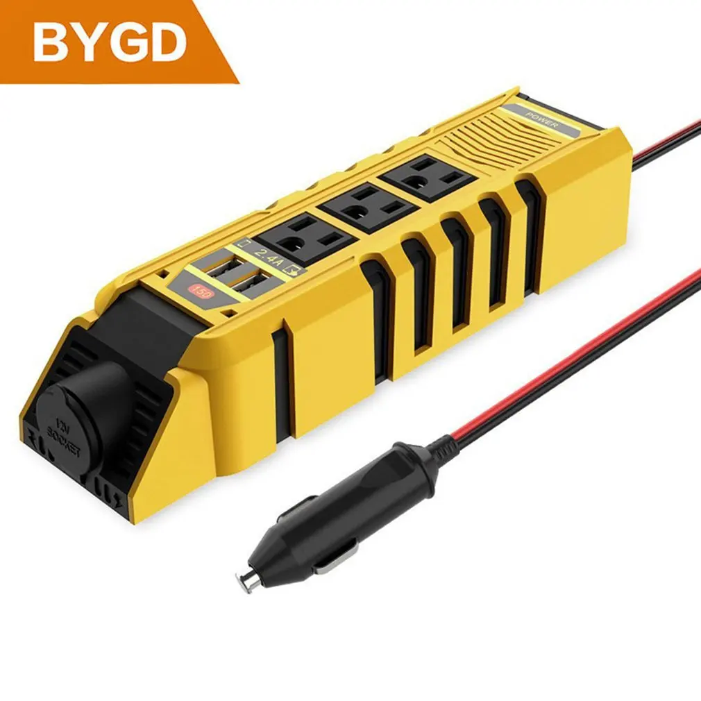 

BYGD 150W 12V to 110V Car Power Inverter Voltage Transformer Dual USB output Modified Sine Wave Power Inverter