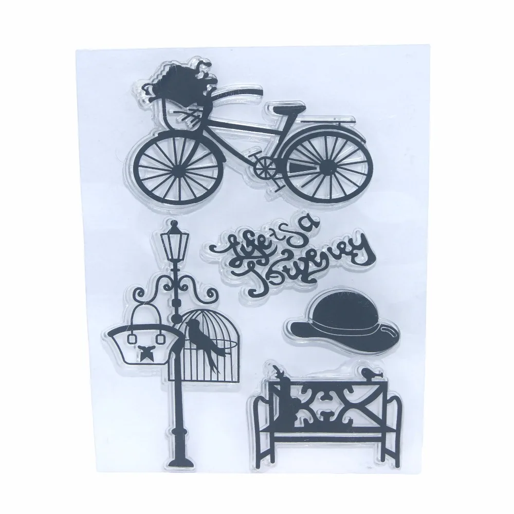 

Bench Bicycle Chair Transparent Clear Stamp DIY Silicone Seals Scrapbooking/Card Making/Photo Album Decoration Supplies