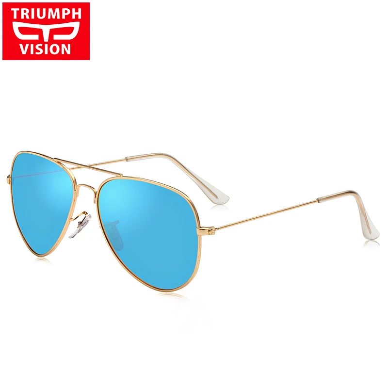 Triumph Vision, 8 цветов, зеркальные линзы, поляризационные женские очки пилота, солнцезащитные очки, Оттенки для женщин, металлический, полный обод, светильник - Цвет линз: 015