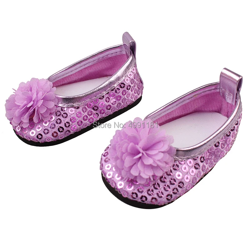 Кукла Talk Розовый 18 дюймов Американский цветок с блестками кукла обувь мода прекрасный Блестки цветок мини девушка игрушка обувь для куклы