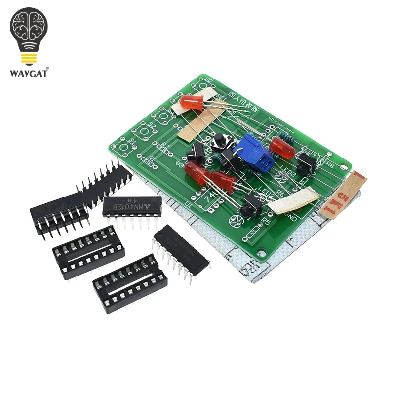  Four Person Responder Diy Kit 4 Channel Answering Teaching Practice Welding PCB Board Fun Electroni - 4000005166275