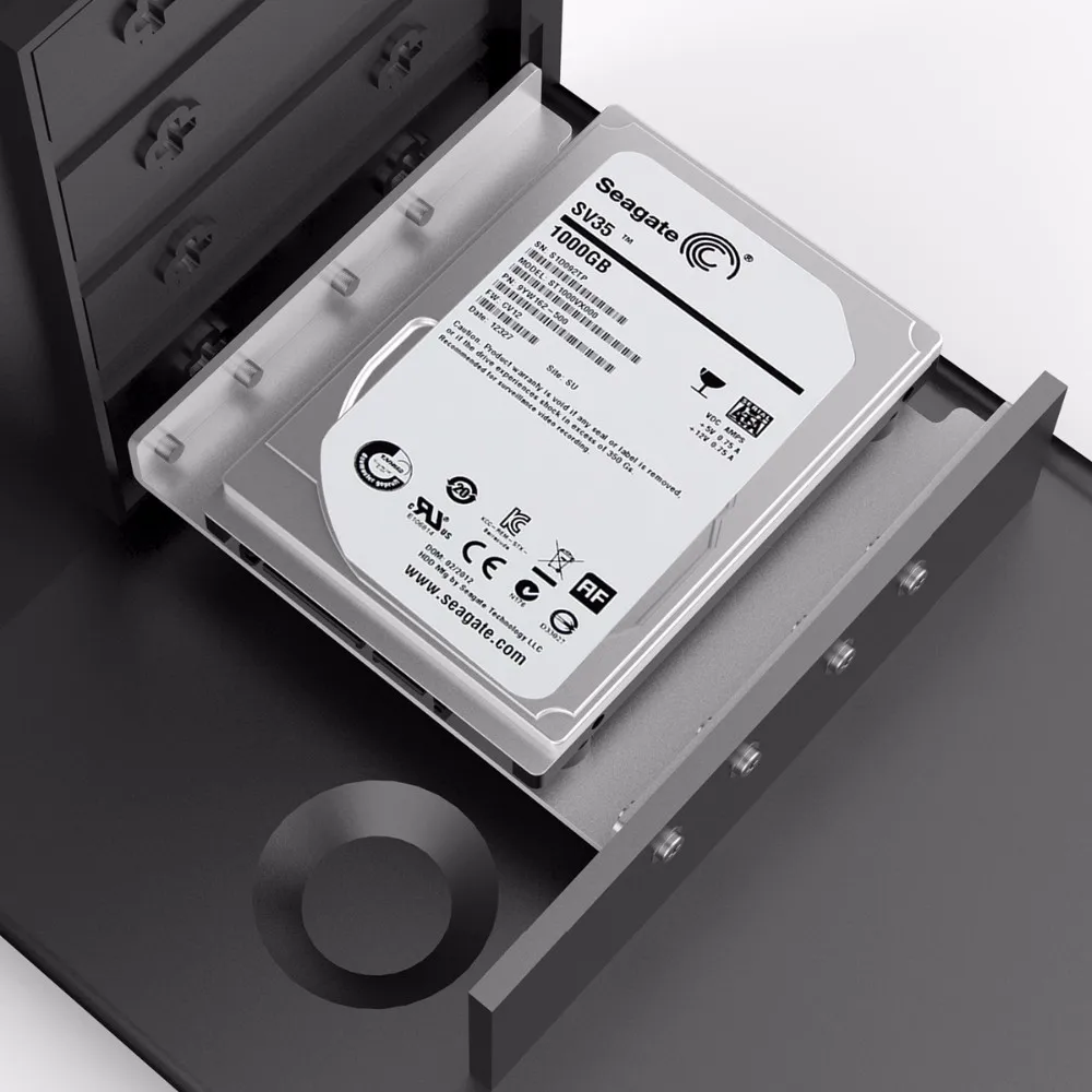 ORICO алюминий 2," до 3,5" Монтажный кронштейн для жесткого диска комплект HDD SSD SATA Bay конвертер(от 3,5 до 1x2,5 черный