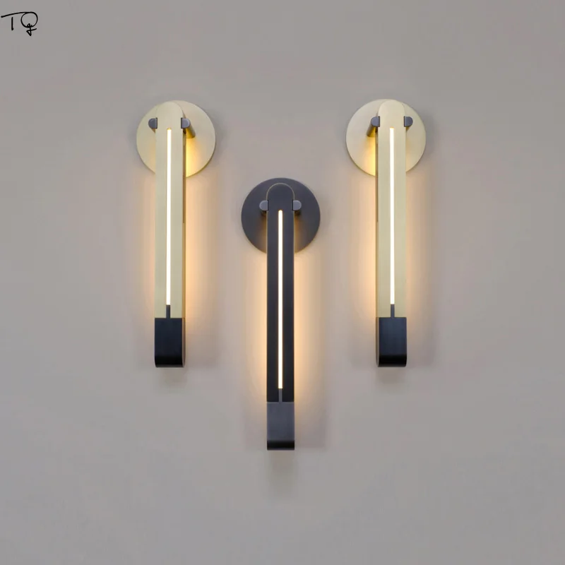 

Nordic Post-modern Wall Lamp Luxury Simple Metal Led Living Room Corridor Personality Bedroom Bedside Study Decoration Light