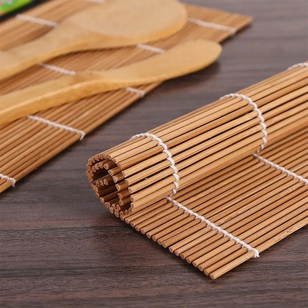 AsyPets полный Бамбуковый Коврик для Суши делая набор 2 рулонные коврики и 1 ложка и 1 Рассекатель и 5 пар палочек для еды кухонные аксессуары-30
