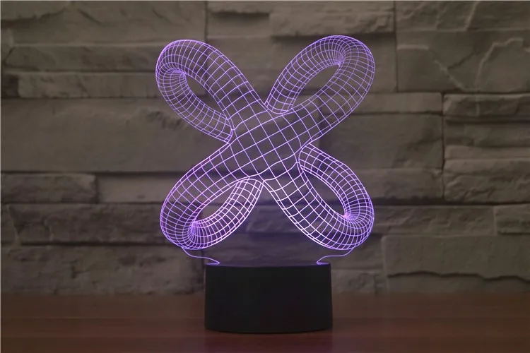 Художественный абстрактный художественный Декор для дома 3D USB светодиодный светильник акриловый Настольный цветной серийный Пряжка Ночник для дома освещение для комнаты
