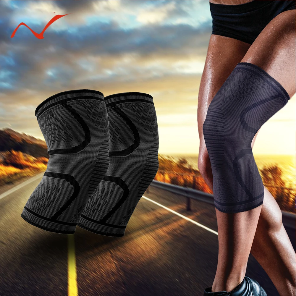 1PCS Sports Knee Pads Fitness Running Cycling Knee Support Brace Nylon Sport Compression Knee