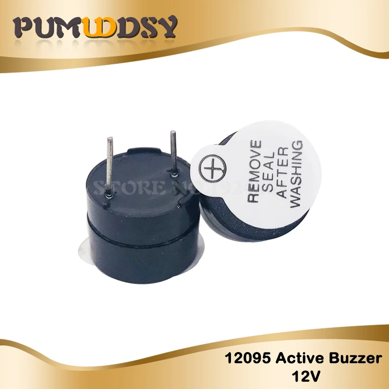 

10pcs 12v Active Buzzer 12095 Magnetic Long Continous Beep Tone 12*9.5mm