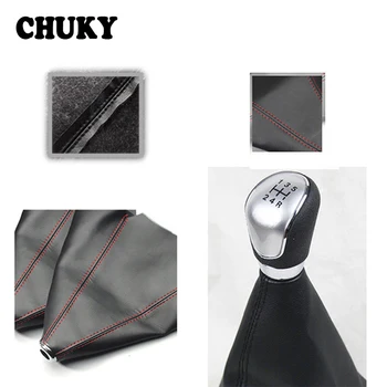 

CHUKY Gear Lever Dust-proof Cover Carbon Fiber Leather For Hyundai Creta Tucson BMW X5 E53 VW Golf 4 7 5 Tiguan Kia Ssangyong