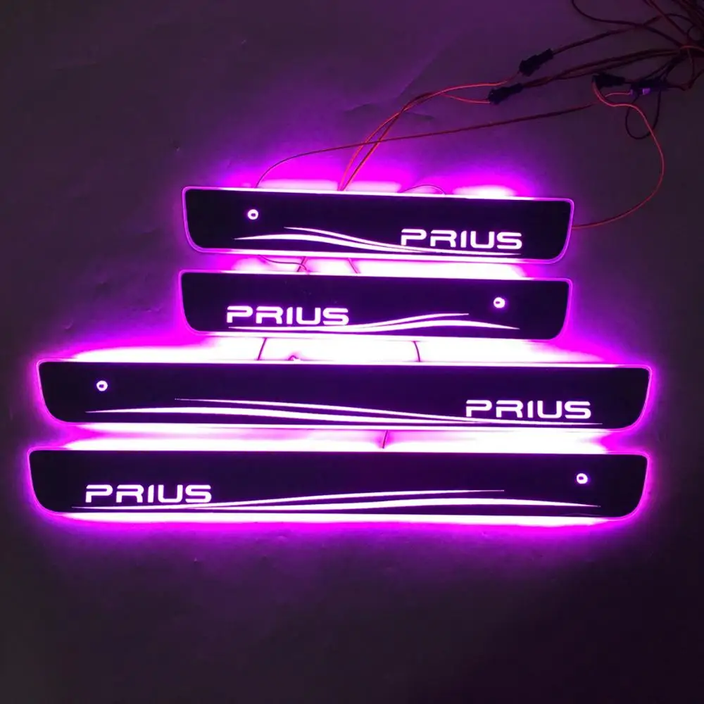  Car-styling for Toyota PRIUS LED Door Sill Scuff Plate Welcome Pedal threshold shining brilliant pe - 33023718215