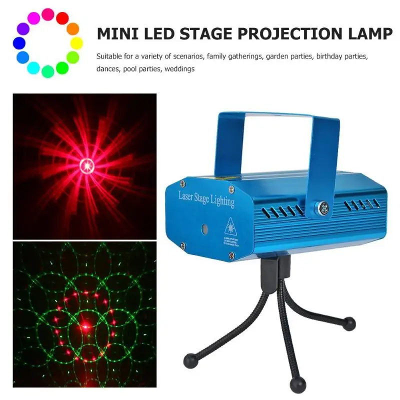 

LED Stage Projector Lamp Sound Control Starry Sky Party Decor Laser Lamp LED Stage Light Flashing Bar KTV Nightclub Decoration