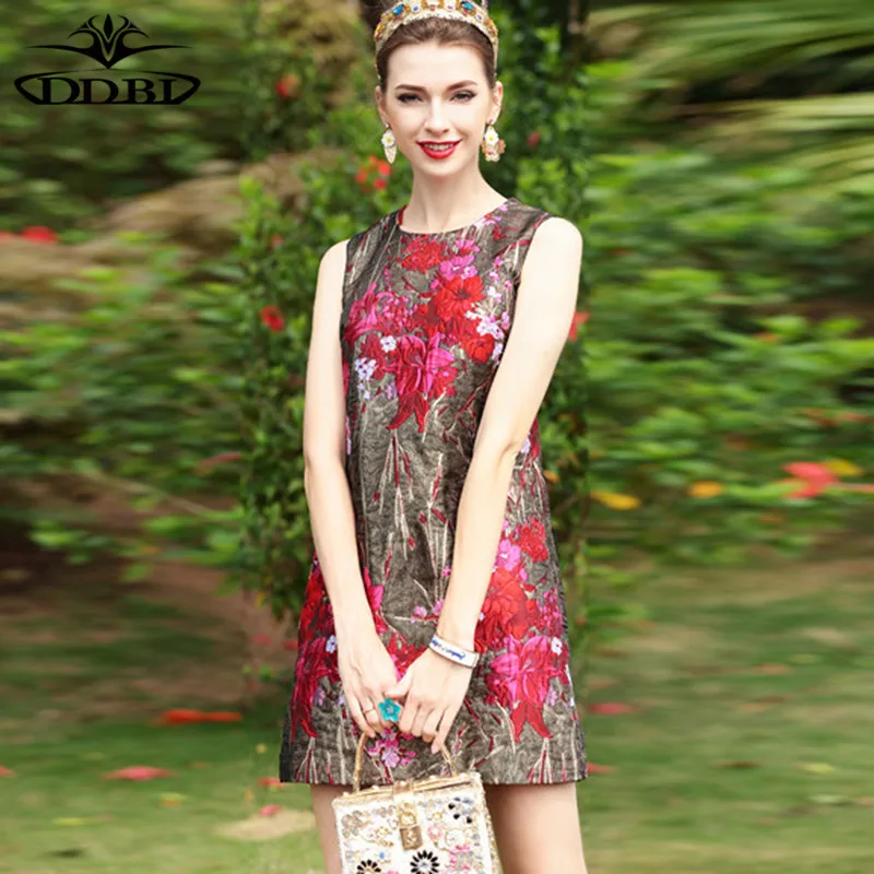 jacquard wave tank dress designer runway dress high quality 2018 20180516