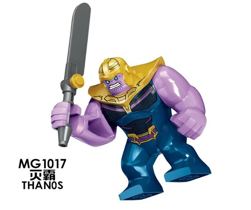 

10PCS Super Hero Marvel Avengers 3 Infinity War DC Thanos Batman Building Blocks Compatible LegoINGly Batmam Toys for Children