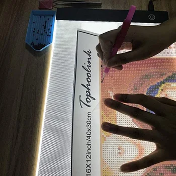 

Mirco-USB A4 LED Diamond Painting Light Pad Tablet Lightpad Ultrathin Brightness Light Box For Sketching Animation Drawing