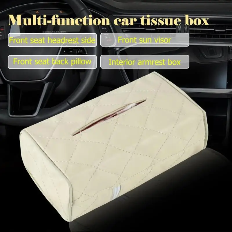 Универсальный автомобильный солнцезащитный козырек коробка для салфеток из искусственной кожи полотенце бумажные салфетки контейнер коробка для салфеток практичные аксессуары для салона автомобиля