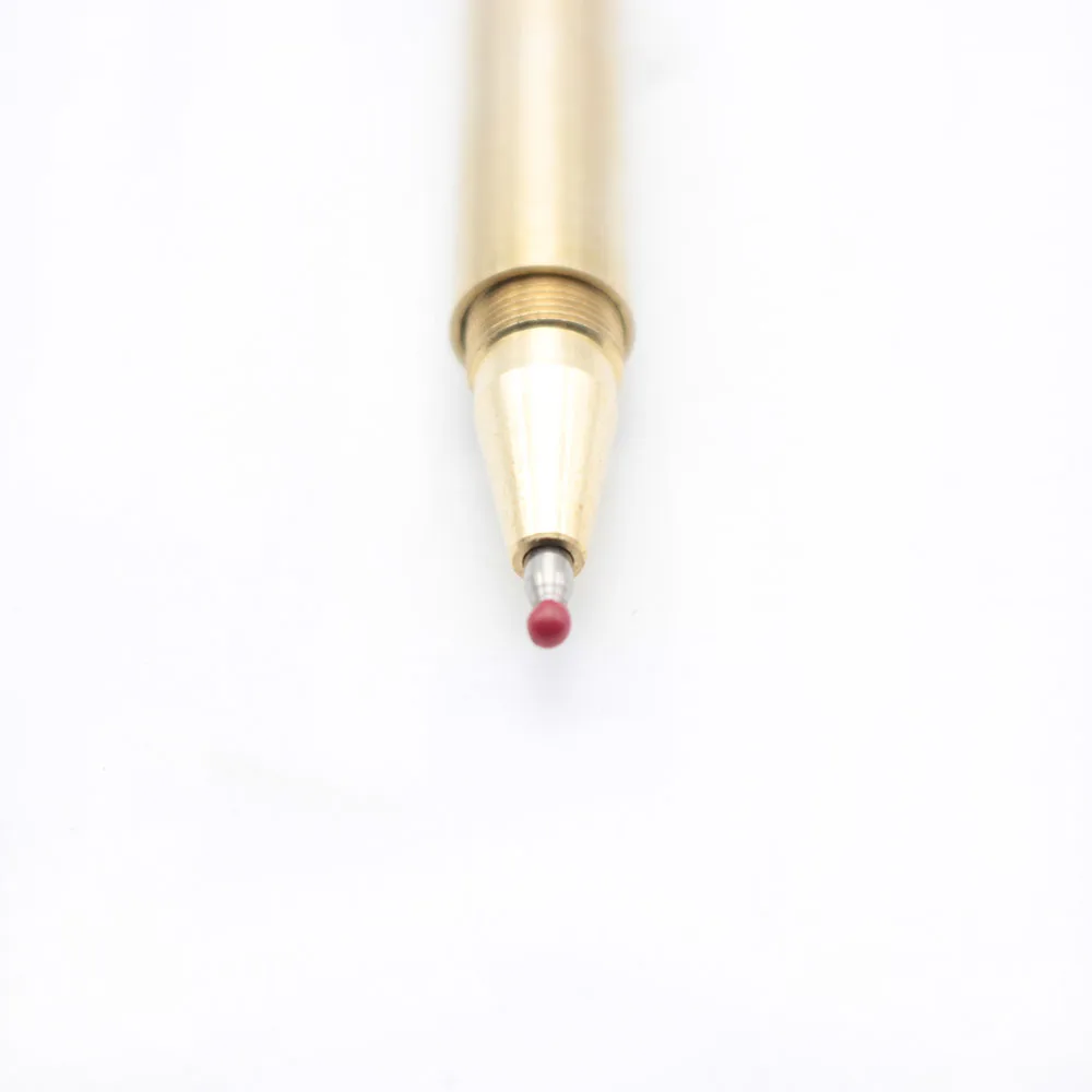 Металлическая 0,7 мм латунная шариковая ручка вращающаяся масляная нержавеющая сталь Роскошная шариковая ручка Canetas с карандашом чехол канцелярские принадлежности для офиса и школы