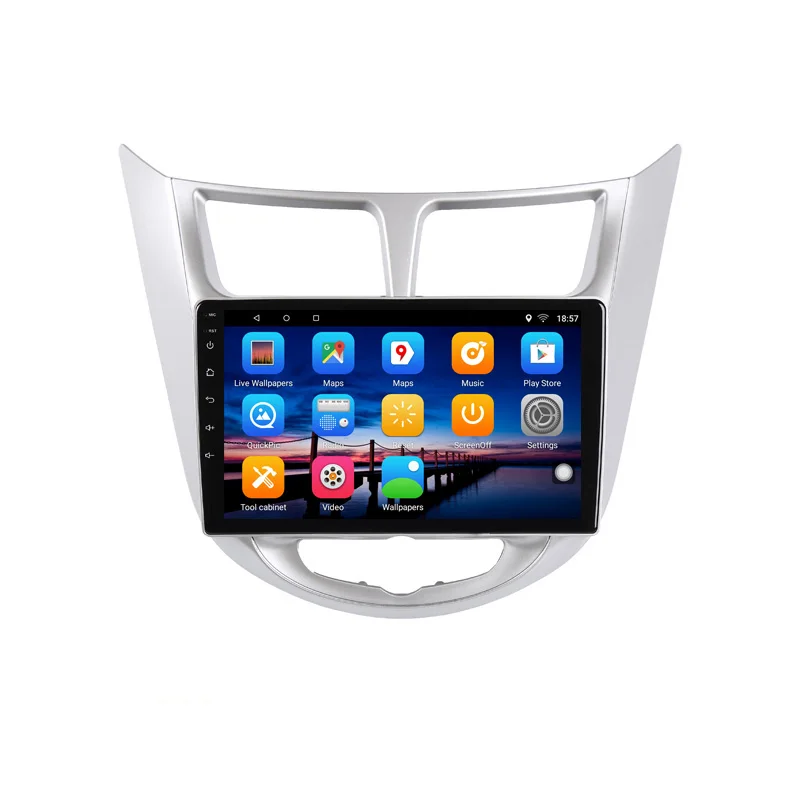 10 &quot2 + 32G 2.5D IPS Android 8 1 автомобильный DVD мультимедийный плеер GPS для Hyundai Solaris accent Verna