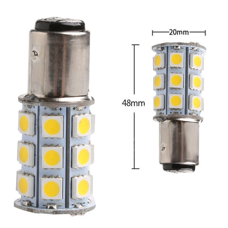 1pc Newest 1157 BAY15D P21/5W White 5050 27LED Reverse Backup Tail Brake Light Bulb
