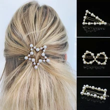 Стразы, элегантные жемчужные заколки для волос, заколка, Шевроле, корейские заколки, заколки для волос для женщин, девушек, шпилька