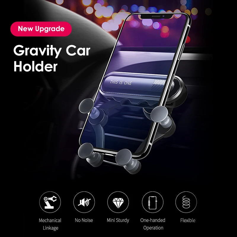Складной гравитационный Автомобильный держатель для телефона вентиляционное отверстие подставка пятиточечная Поддержка Автомобильный кронштейн для телефона iPhone XS MAX samsung S10