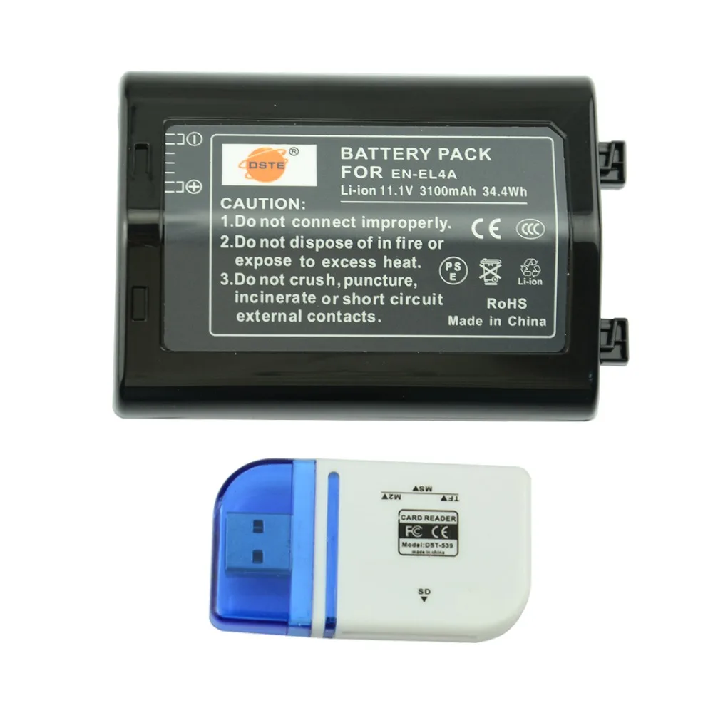 DSTE EN EL4A EN EL4a en el4 Rechargeable Battery + Card reader for
