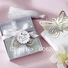 100 шт/партия креативная Закладка с бабочкой из нержавеющей стали сувениры для украшения свадебного стола