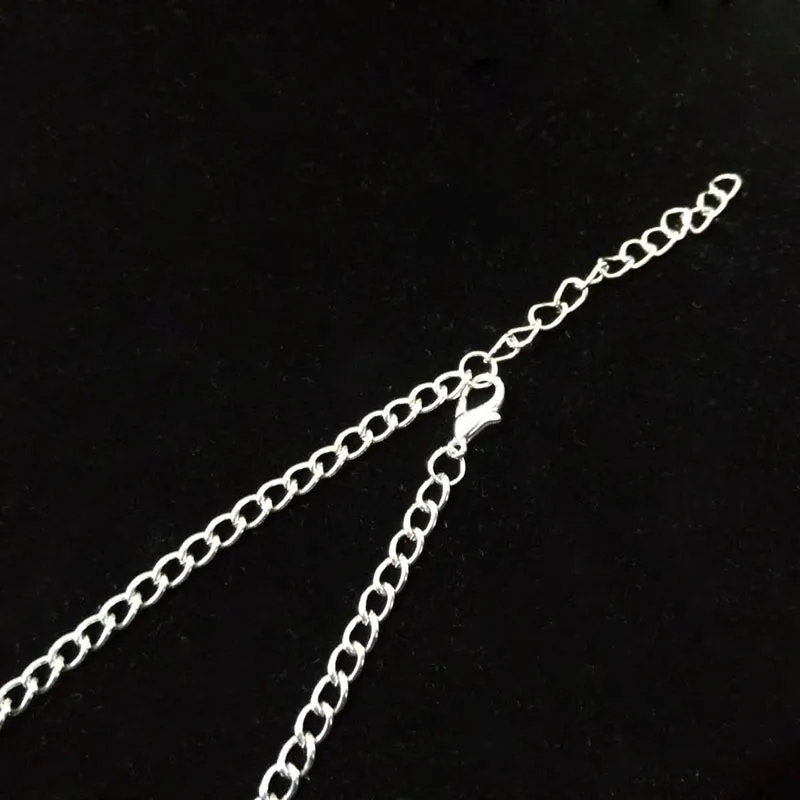 ZXZ старинное серебро Большой абстрактный металлический цветок подвеска 67 мм x 48 мм 3" Длинная цепочка ожерелье для женщин