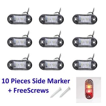 

Highlight 10PCS 2 x LED 4 Colors Piranha Lights DC 10V-30V Marker Light Wide Voltage Truck LED Signal Lights