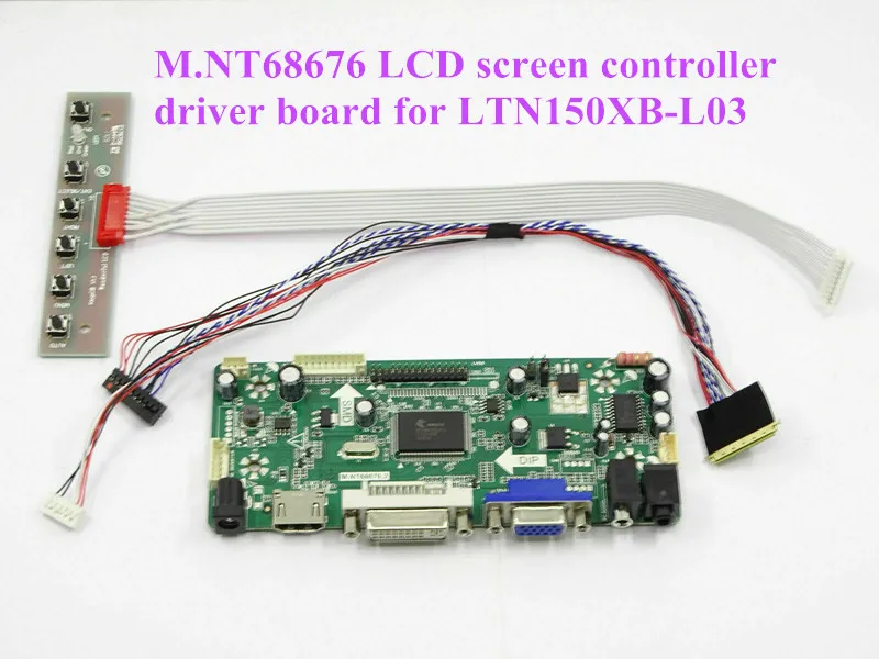

HDMI+DVI+VGA M.NT68676.2 board New item LCD Screen Driver board Controller Board for LTN150XB-L03 screen