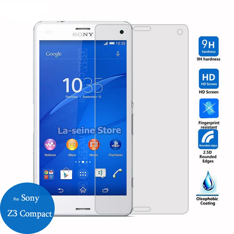 

For Sony Xperia Z3 Compact Tempered Glass Screen Protector 2.5D 0.26mm 9h Safety Protective Film on Z 3 mini D5803 D5833
