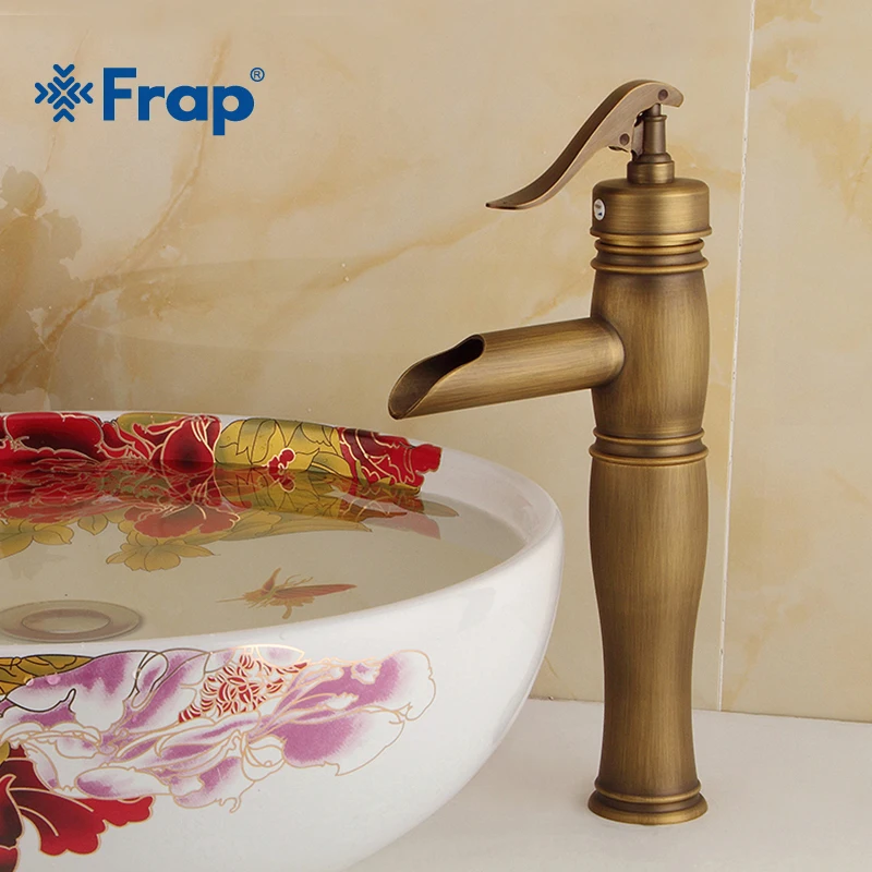 

FRAP Bath Faucet Copper Faucet Single Handle Bamboo Basin Mixer Decoration Arts Counter Basin Hot and Cold Mixer Water TapY10075