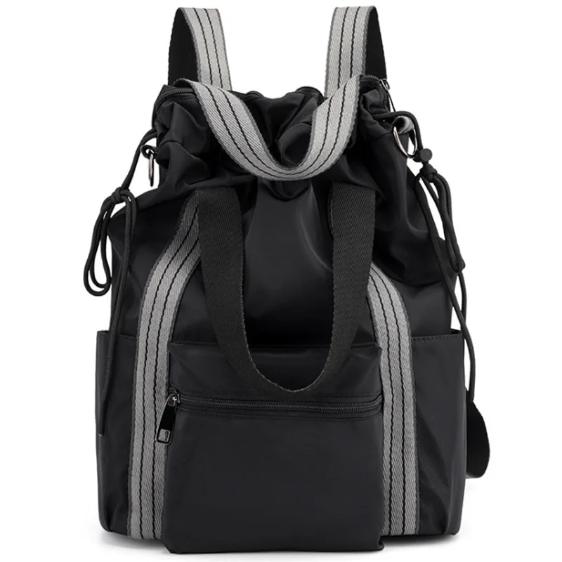 

AUAU-Women'S Nylon Backpack Multifunction Fashion Shoulder Bag Drawstring Multifunction Backpack