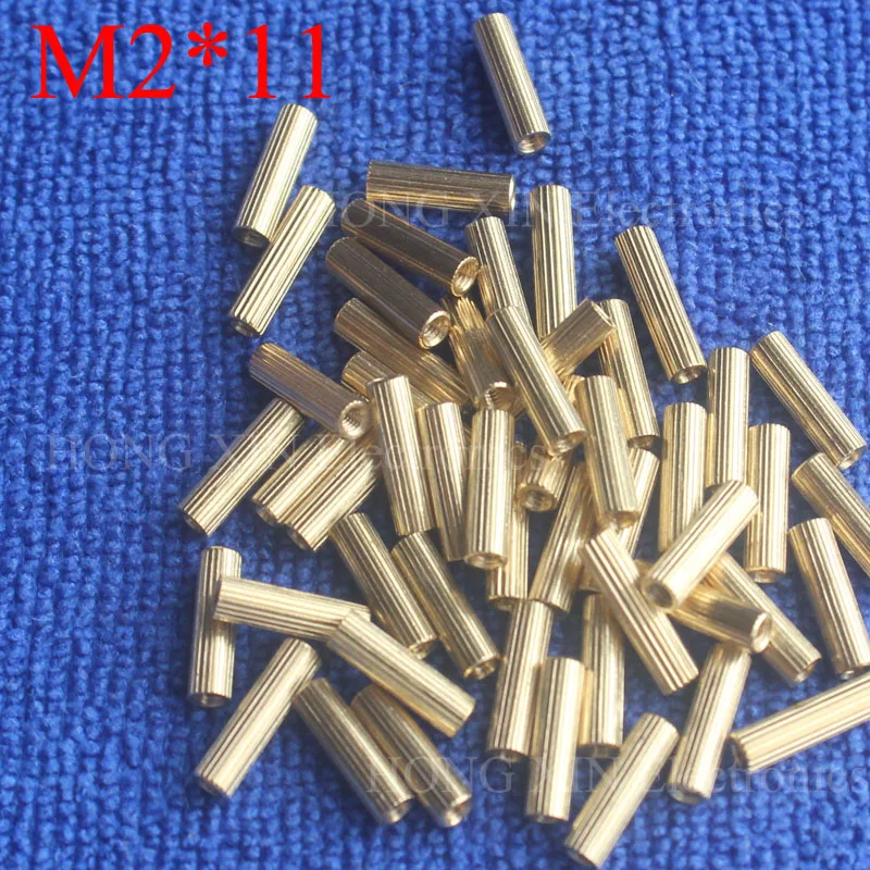 

M2*11 1Pcs Brass Spacer Standoff 11mm Female To Female Standoffs column cylindrical High Quality 1 piece sale