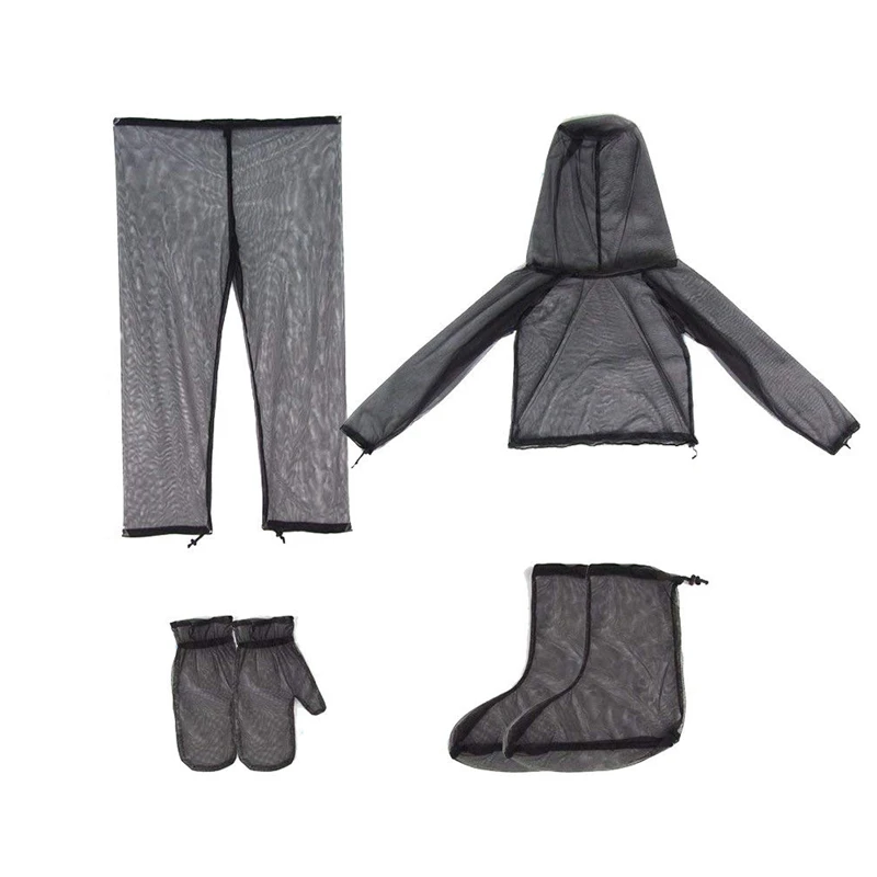 

Outdoor Bug Wear Anti Mosquito Suit Jacket Mitts Pants Socks Net Yarn Mesh Cloth