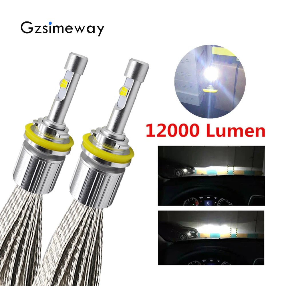 Автомобильная светодиодная лампа Gzsimeway H1 H7 H4 H13 9004 лампы с чипом XHP50 104 Вт 4300 лм 6000K